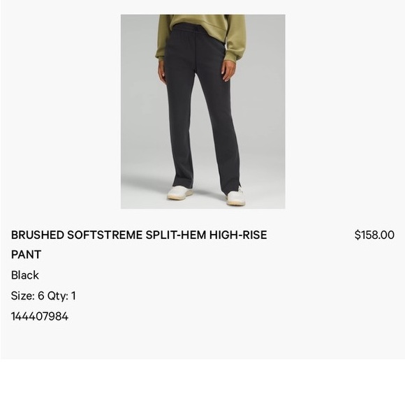 Lululemon Brushed split hem high rise pant - Picture 3 of 10